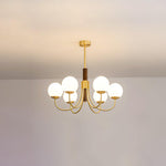 Midas Touch Walnut Sphere Chandelier