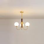 Midas Touch Walnut Sphere Chandelier