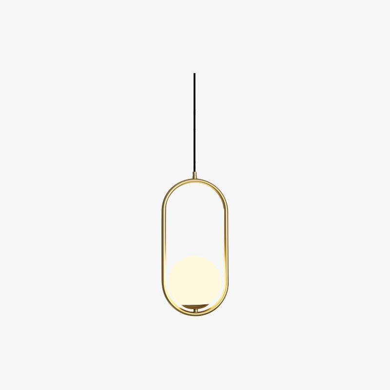 Mila Brass Pendant Swag Light – Hand-Blown Glass & Brass Hanging Lamp