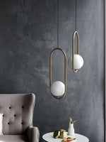 Mila Brass Pendant Swag Light – Hand-Blown Glass & Brass Hanging Lamp