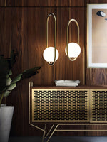 Mila Brass Pendant Swag Light – Hand-Blown Glass & Brass Hanging Lamp