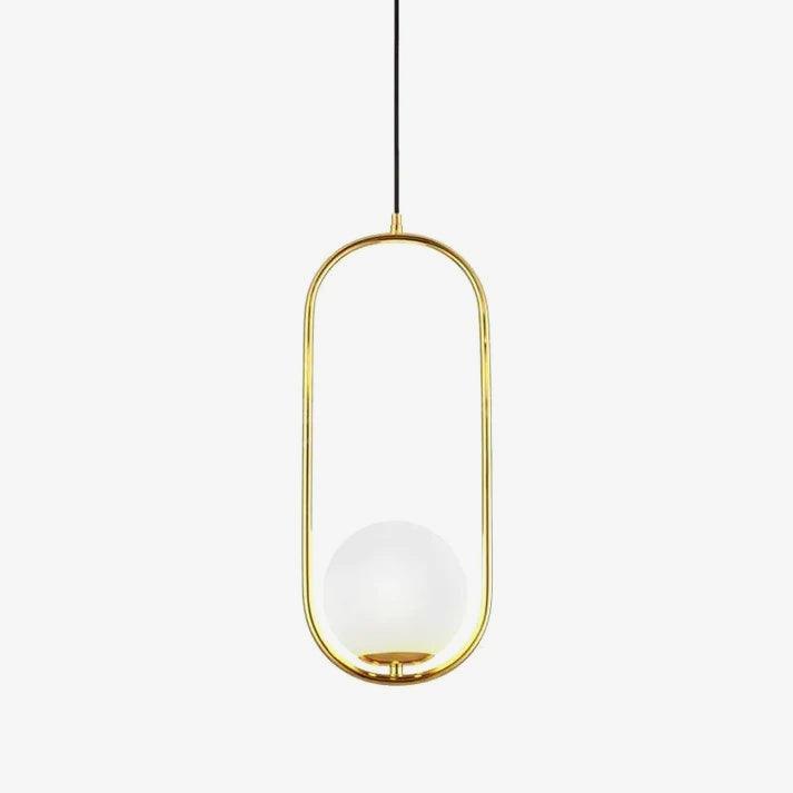 Mila Brass Pendant Swag Light – Hand-Blown Glass & Brass Hanging Lamp