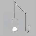 Mila Brass Pendant Swag Light – Hand-Blown Glass & Brass Hanging Lamp
