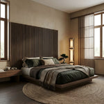 Miles Floor Lamp – Hand-Blown Glass Column Light in Copper or Pearl Black