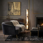 Miles Floor Lamp – Hand-Blown Glass Column Light in Copper or Pearl Black