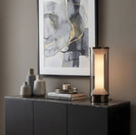Miles Fluted Glass Table Lamp with Integrated LED