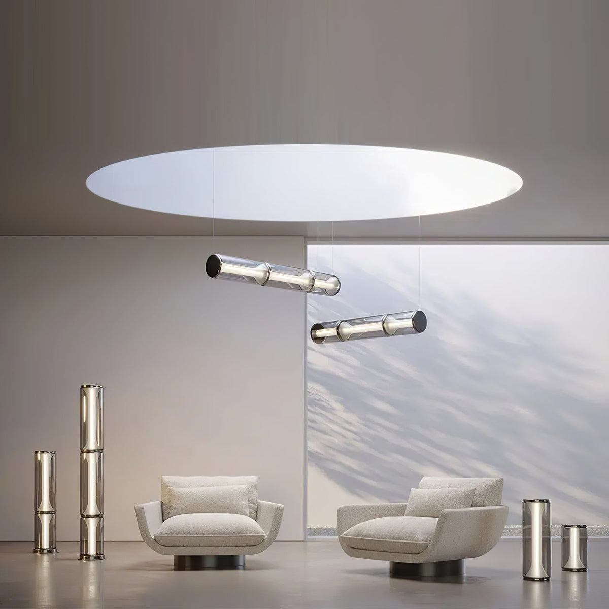 Miles Modern Linear LED Pendant Light for Dining Room & Kitchen Island