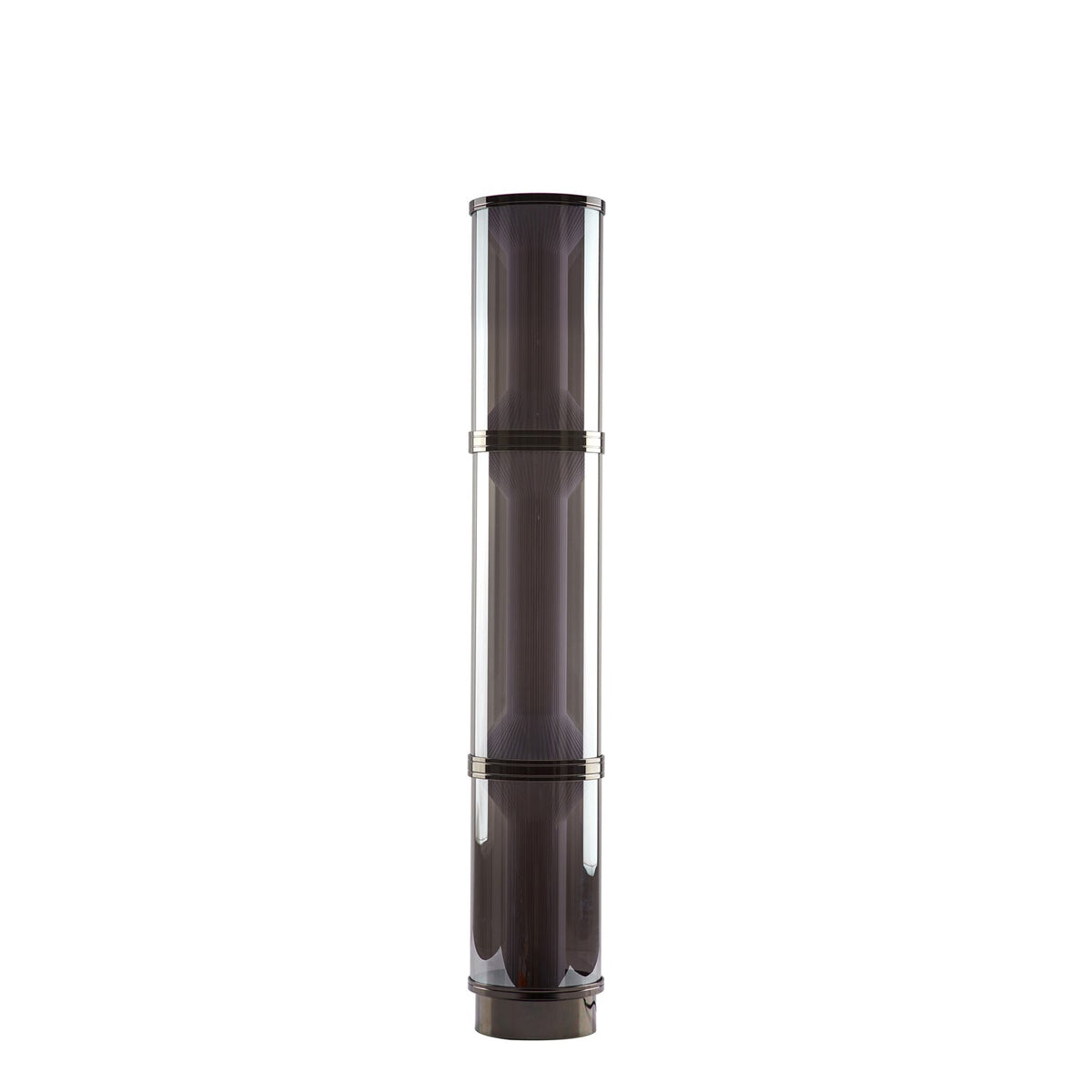 Miles Floor Lamp – Hand-Blown Glass Column Light in Copper or Pearl Black