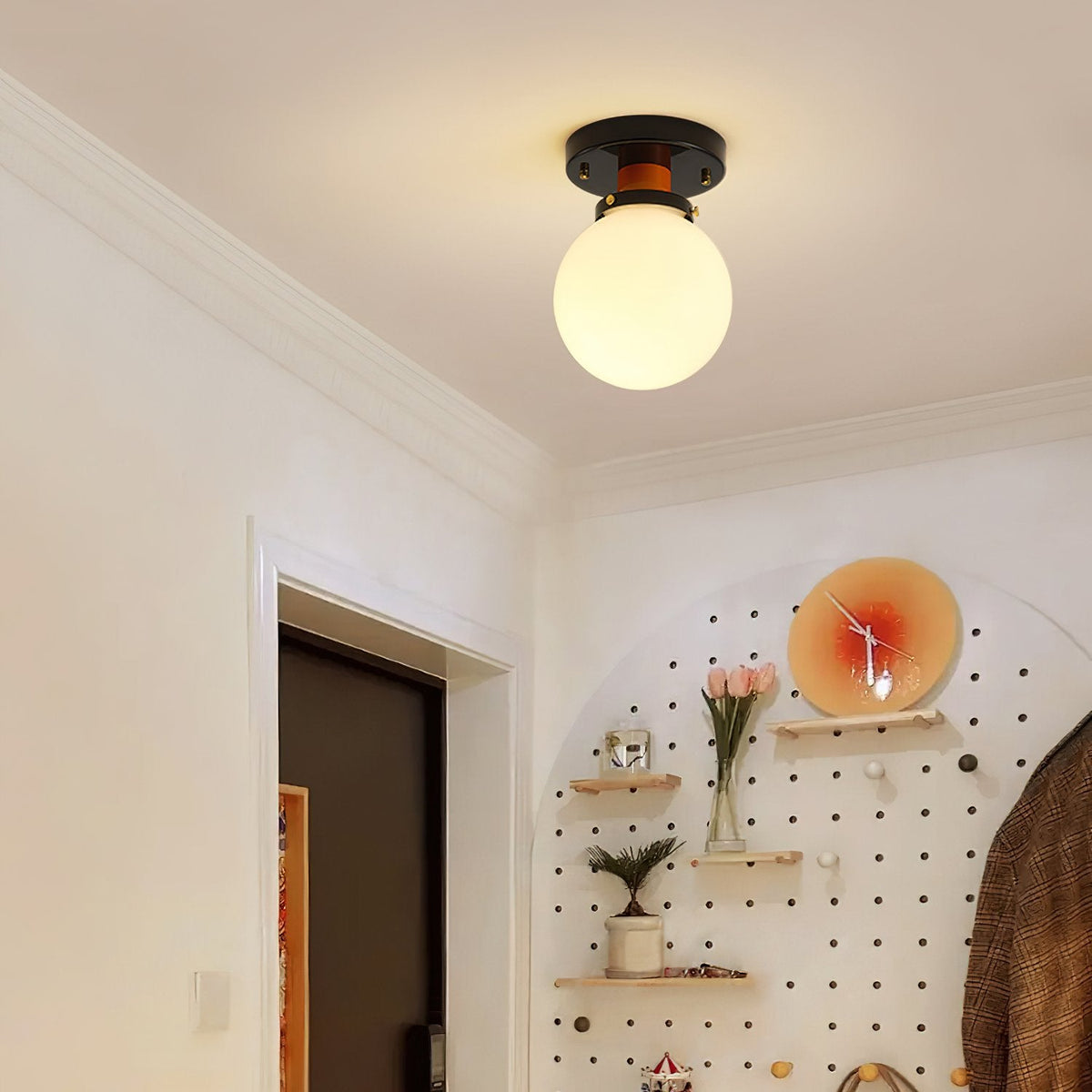 Milkball Glass Ceiling Lamp