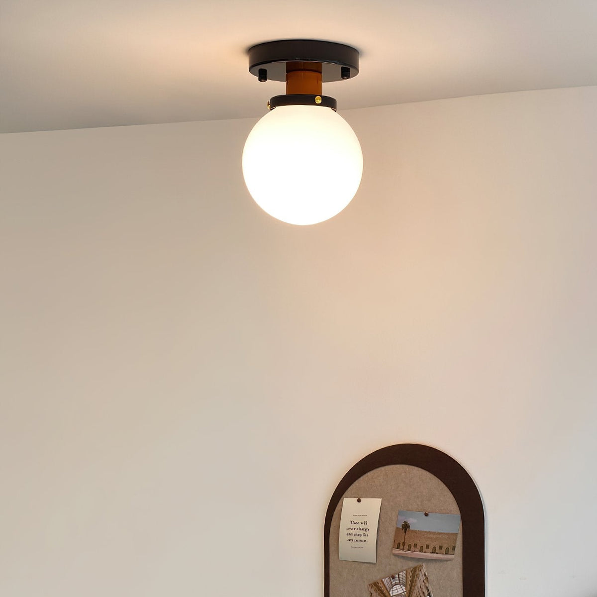 Milkball Glass Ceiling Lamp