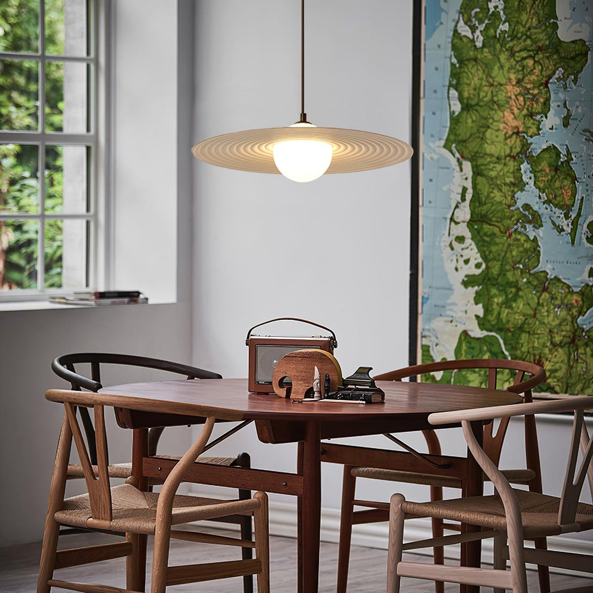 Miller Record Pendant Light – Modern Vinyl-Inspired LED Hanging Lamp for Living Spaces