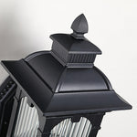 Miller Roof Outdoor Wall Light – Modern Black Metal & Glass Sconce