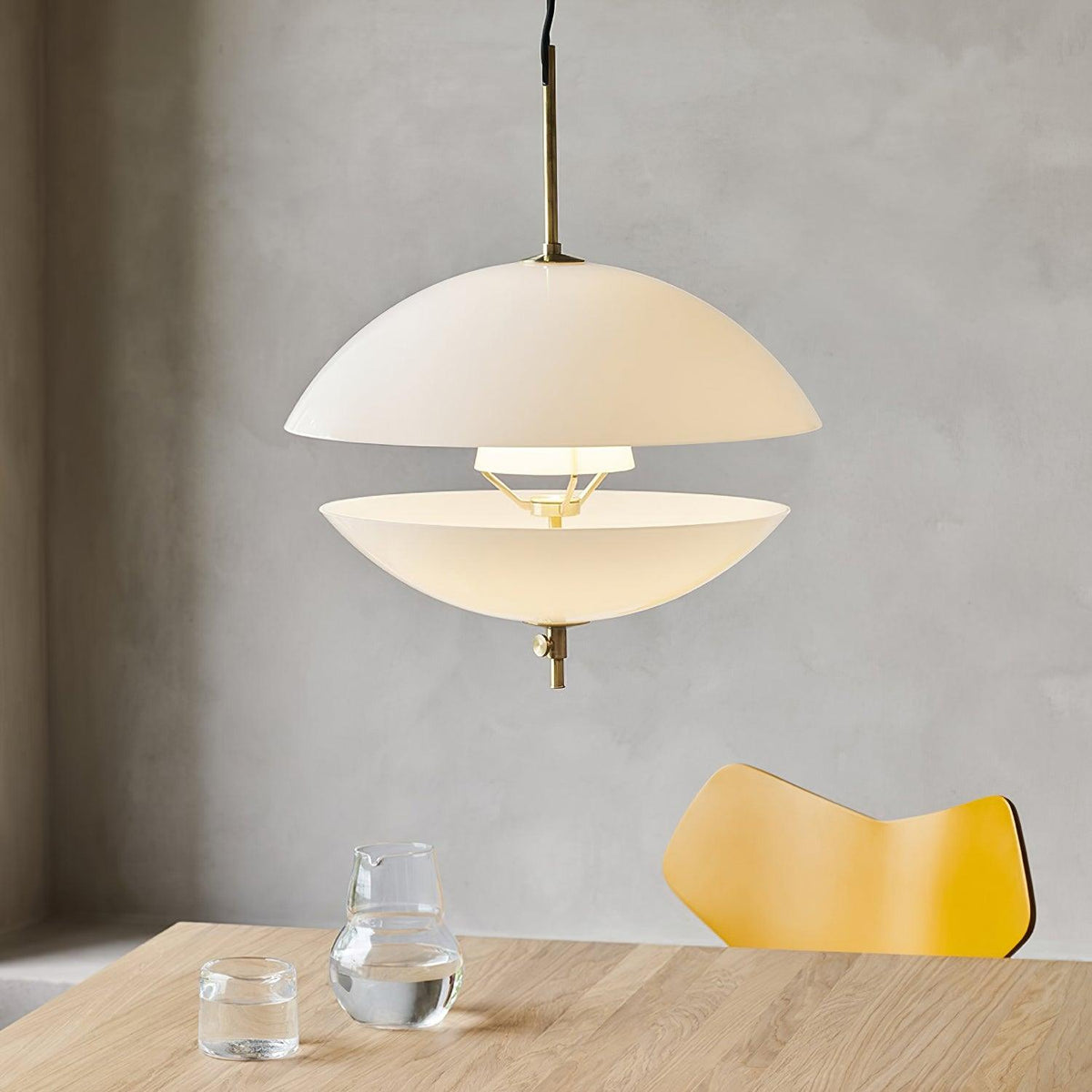 Miller Shell Pendant Light – Modern Glass & Metal Hanging Lamp for Dining, Kitchen, Bedroom