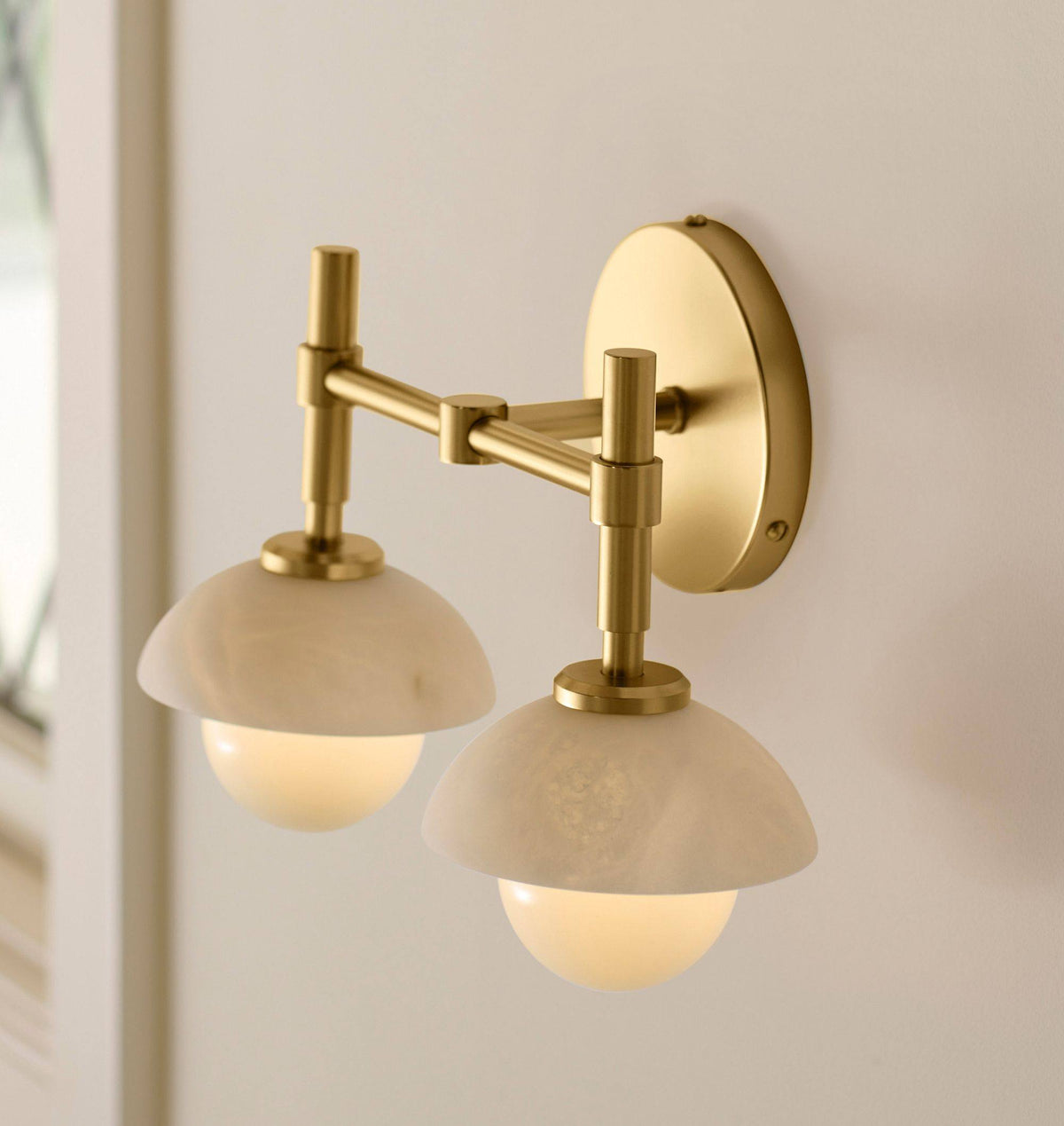Milo Alabaster Double Wall Light — Modern Luxury Wall Sconce