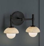 Milo Alabaster Double Wall Light — Modern Luxury Wall Sconce