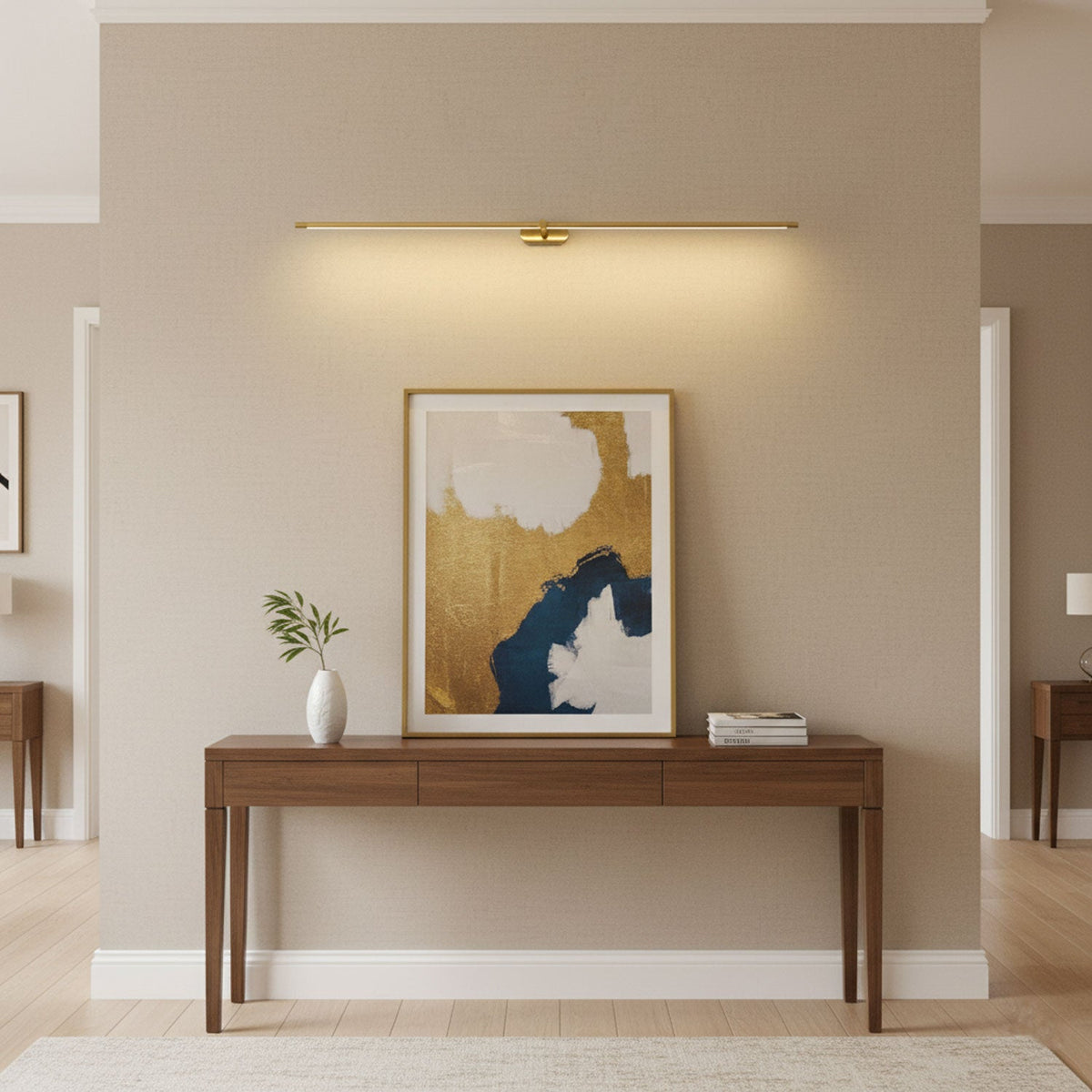 Minimalist Linear Rechargeable Wall Sconce – Cordless LED Vanity Light