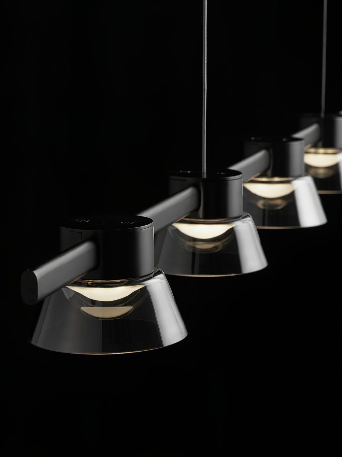 Minimalist Island Glass Chandelier