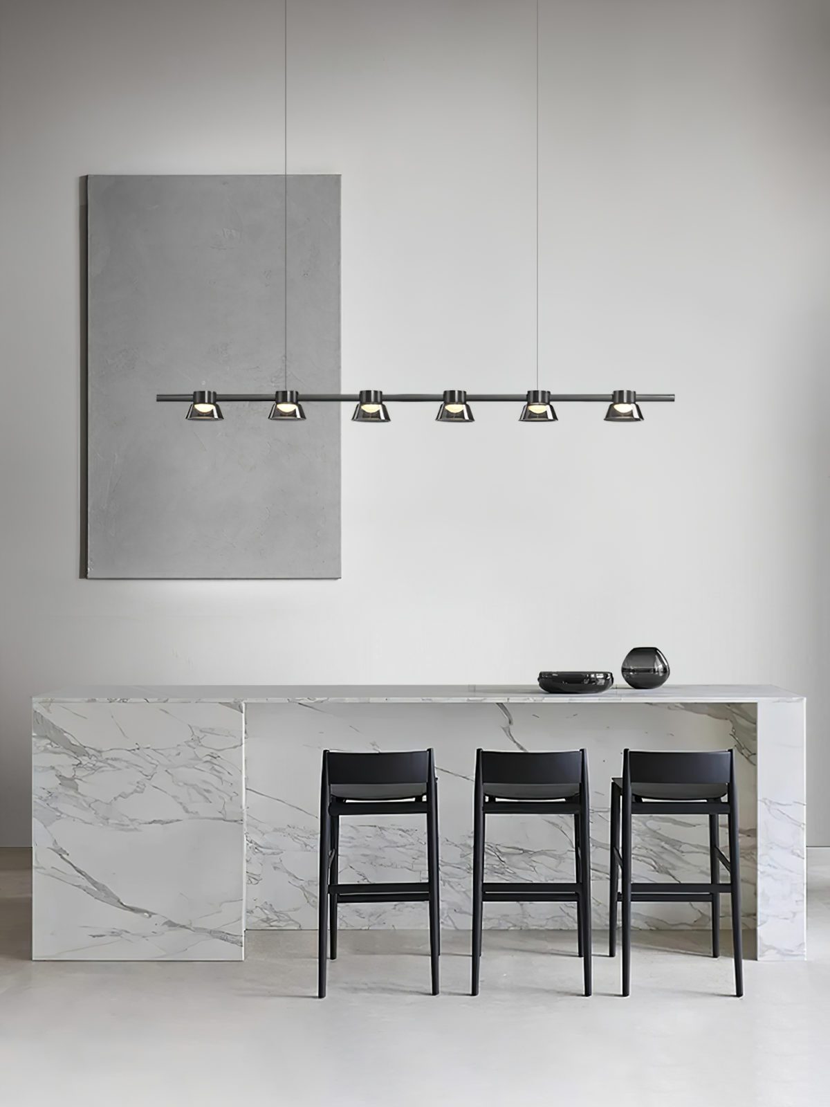 Minimalist Island Glass Chandelier