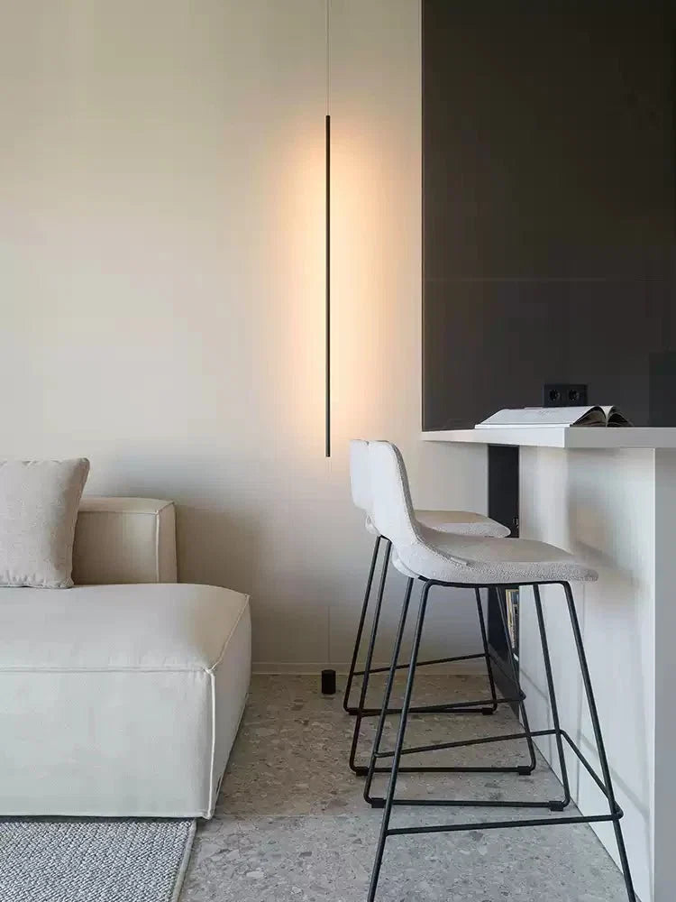 Linear LED Pendant Light – Minimalist Vertical Bar for Modern Interiors