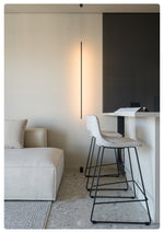 Linear LED Pendant Light – Minimalist Vertical Bar for Modern Interiors