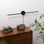 Linear LED Plug-In Wall Sconce with Metal Body and Warm Glow