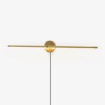 Linear LED Plug-In Wall Sconce with Metal Body and Warm Glow