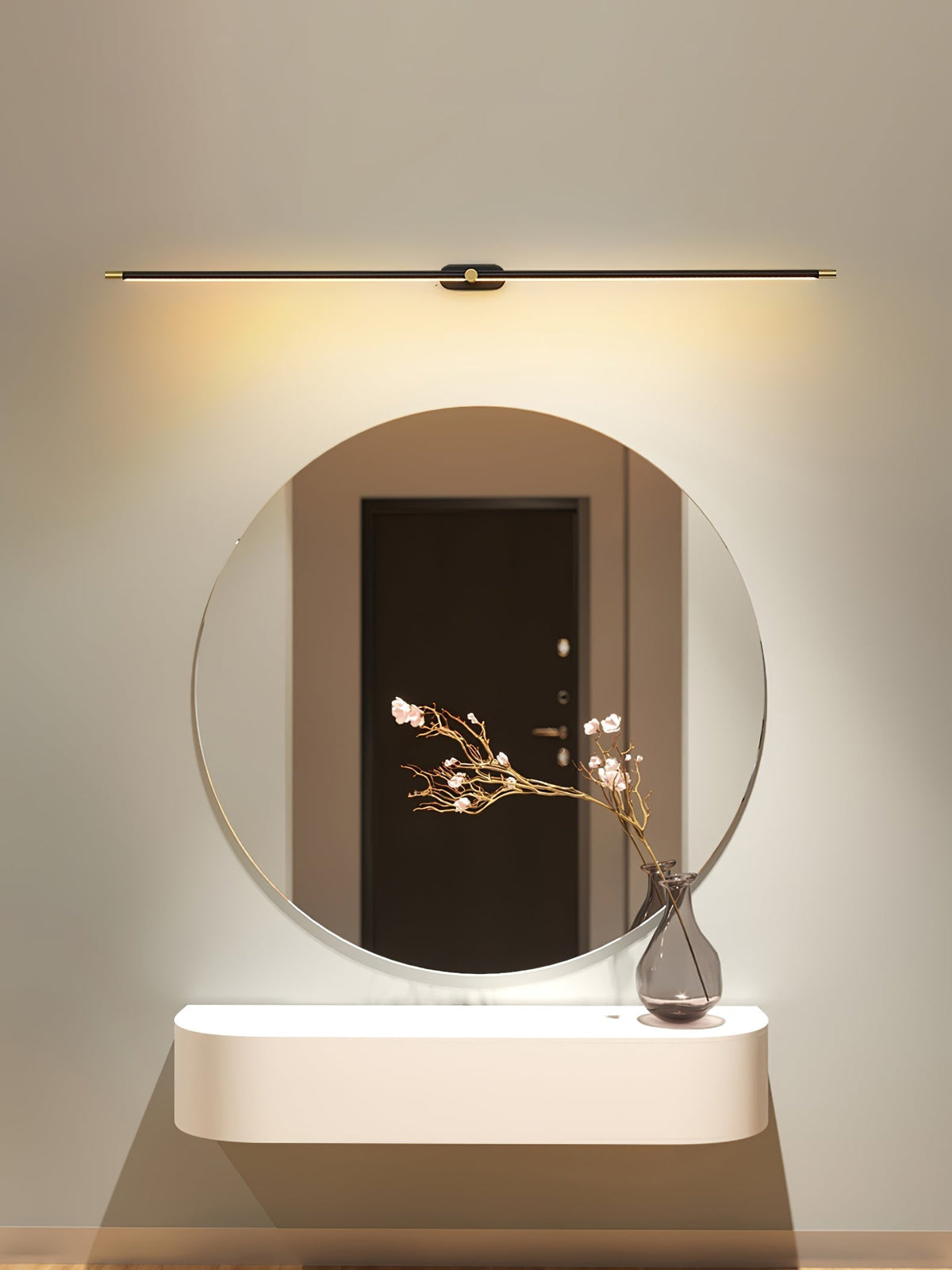 Minimalist Linear Plug In Wall Lamp