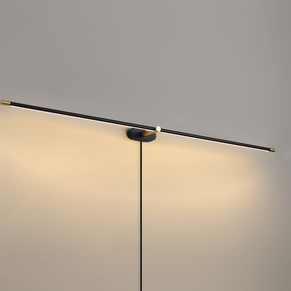 Minimalist Linear Plug In Wall Lamp