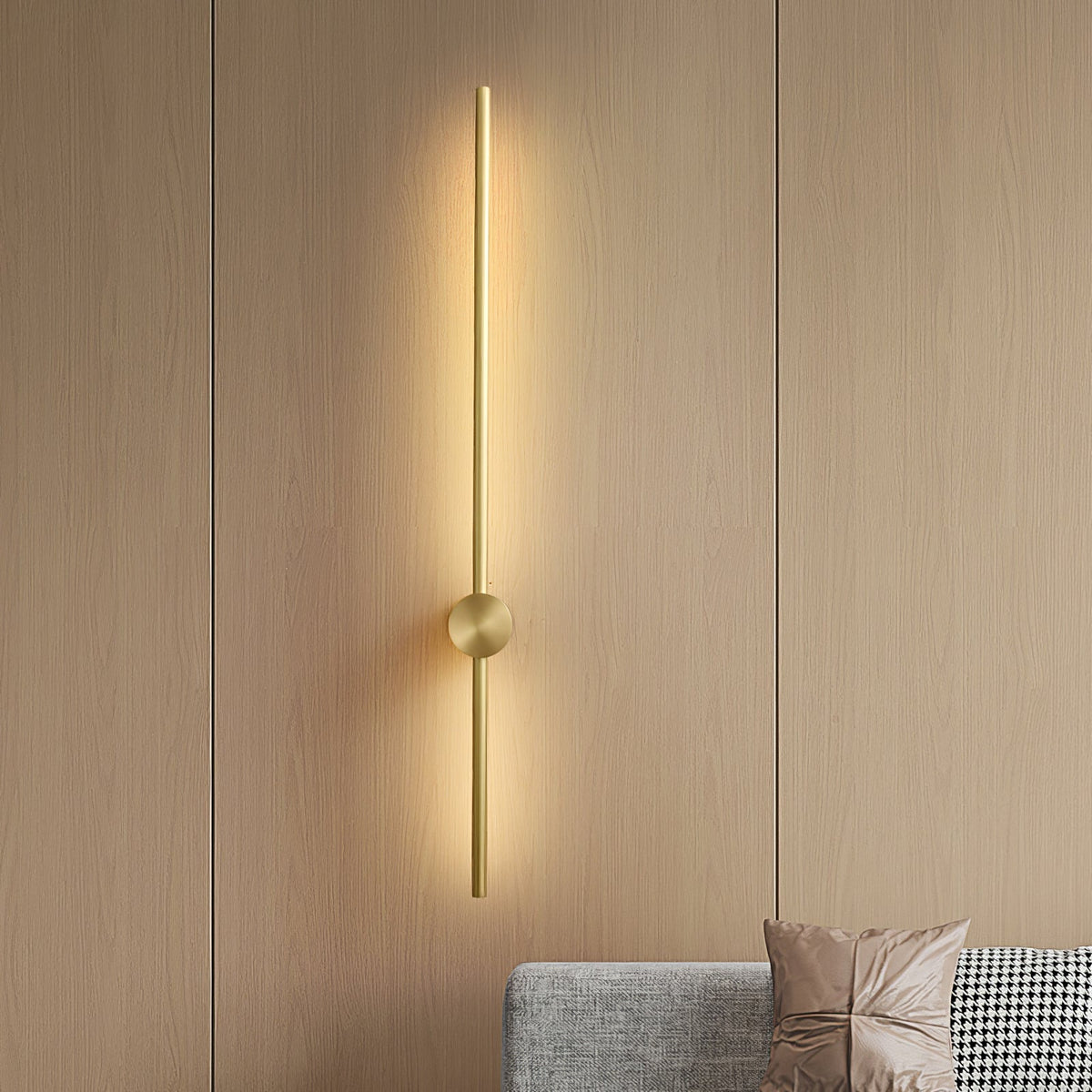Linear LED Wall Sconce in Gold or Black for Modern Interiors