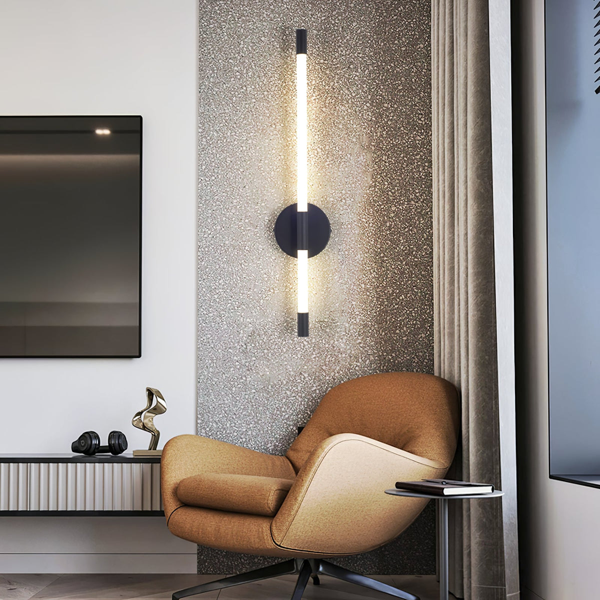 Linear LED Wall Sconce in Gold or Black for Modern Interiors