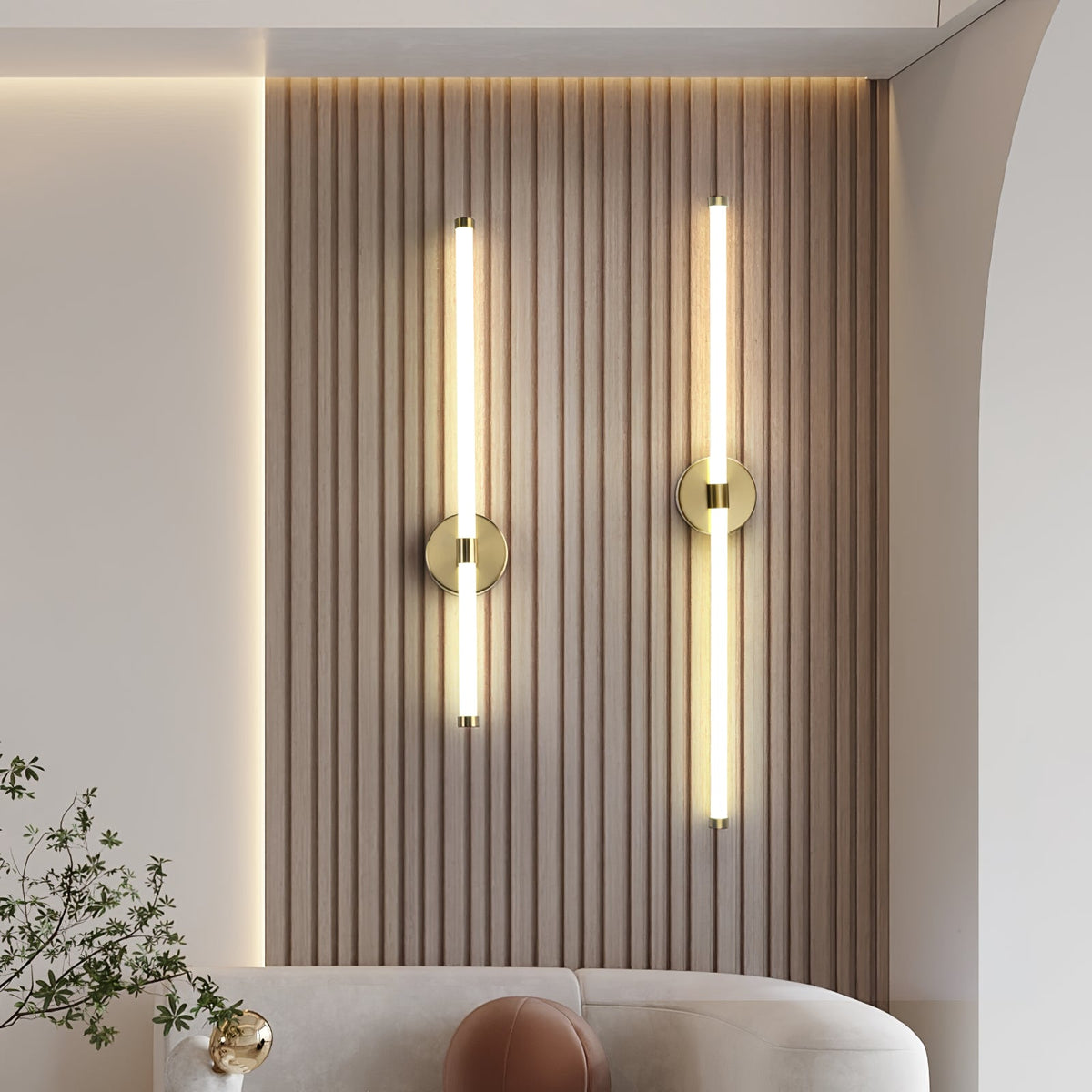 Linear LED Wall Sconce in Gold or Black for Modern Interiors