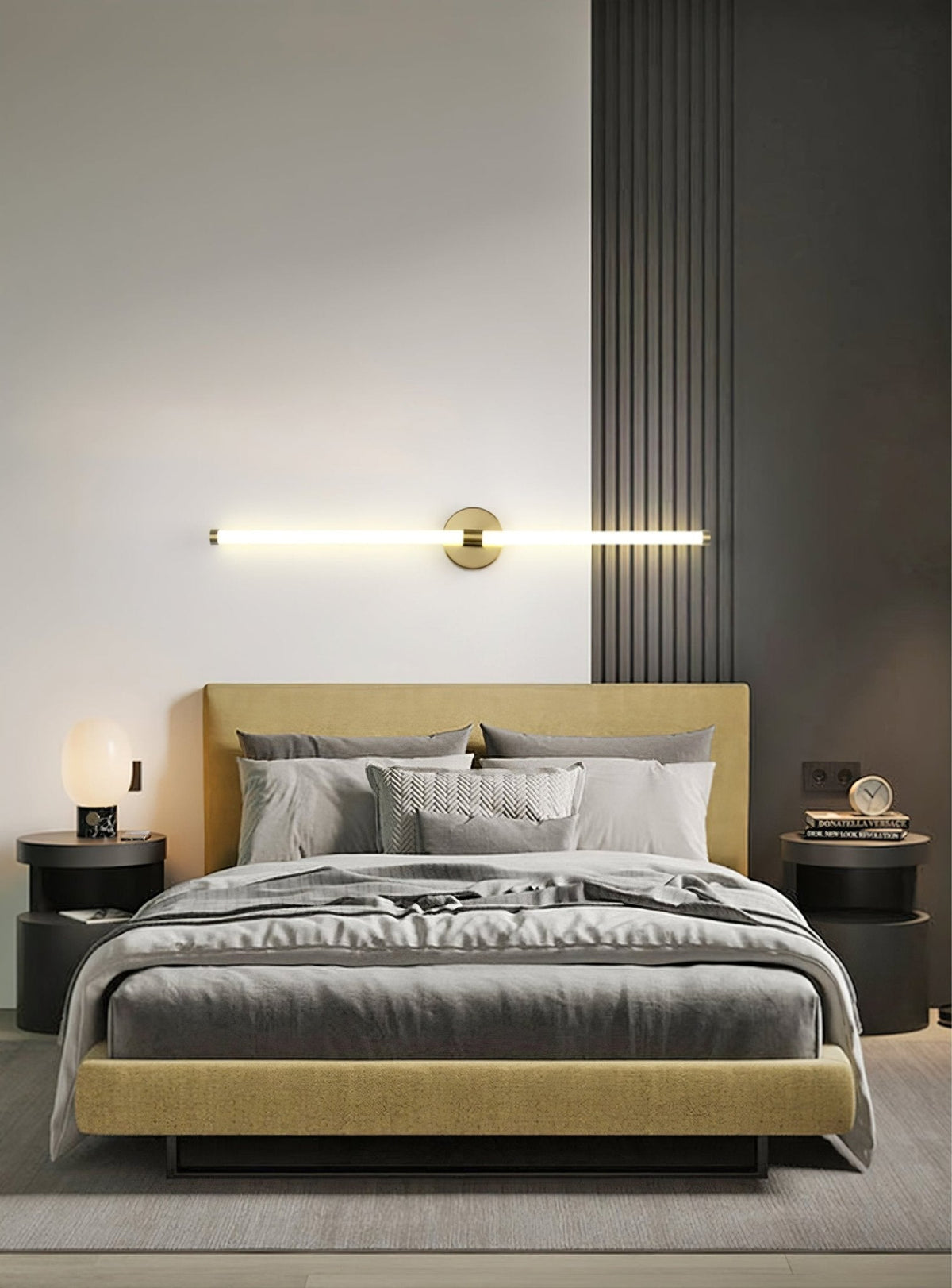 Linear LED Wall Sconce in Gold or Black for Modern Interiors
