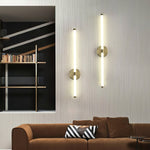 Linear LED Wall Sconce in Gold or Black for Modern Interiors