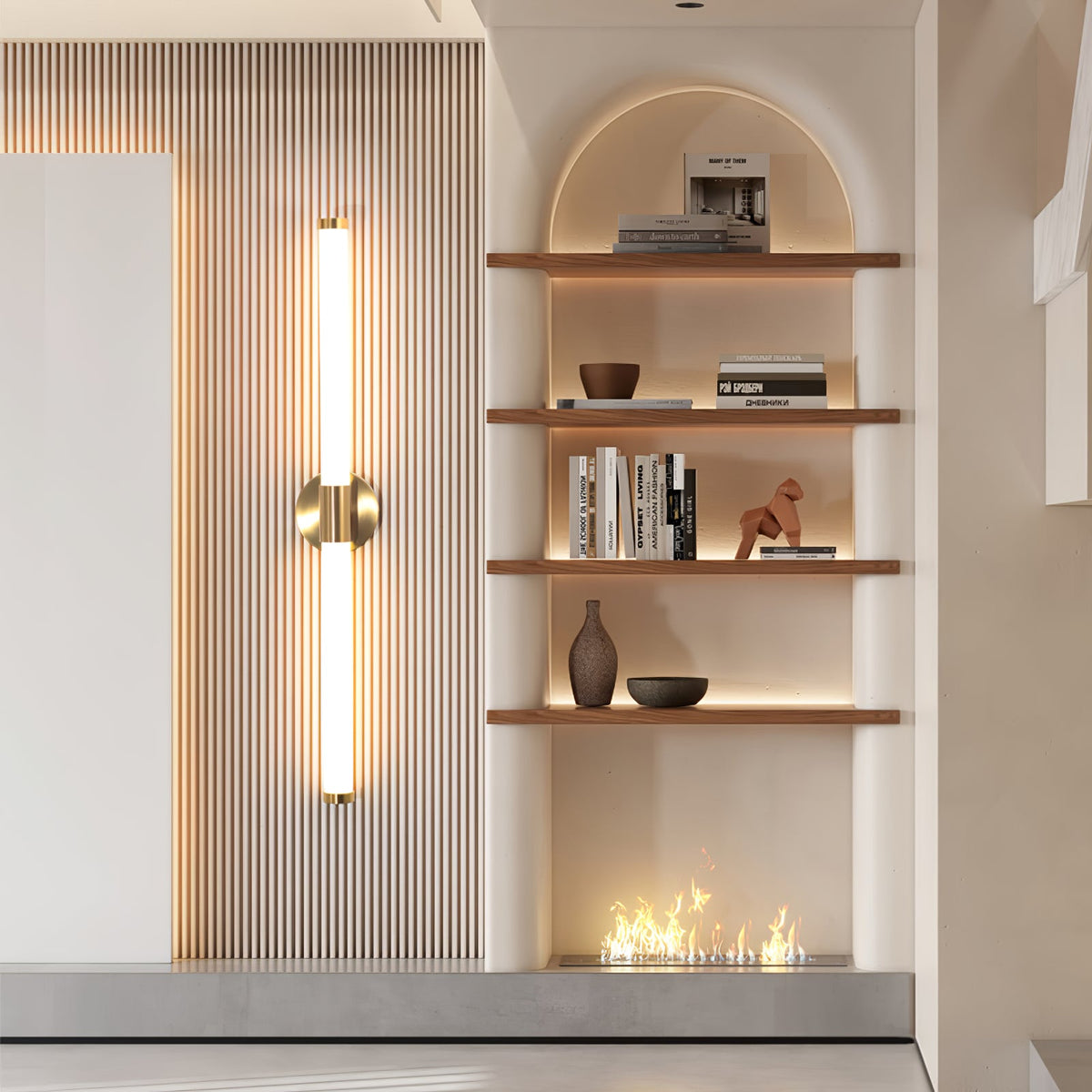 Linear LED Wall Sconce in Gold or Black for Modern Interiors