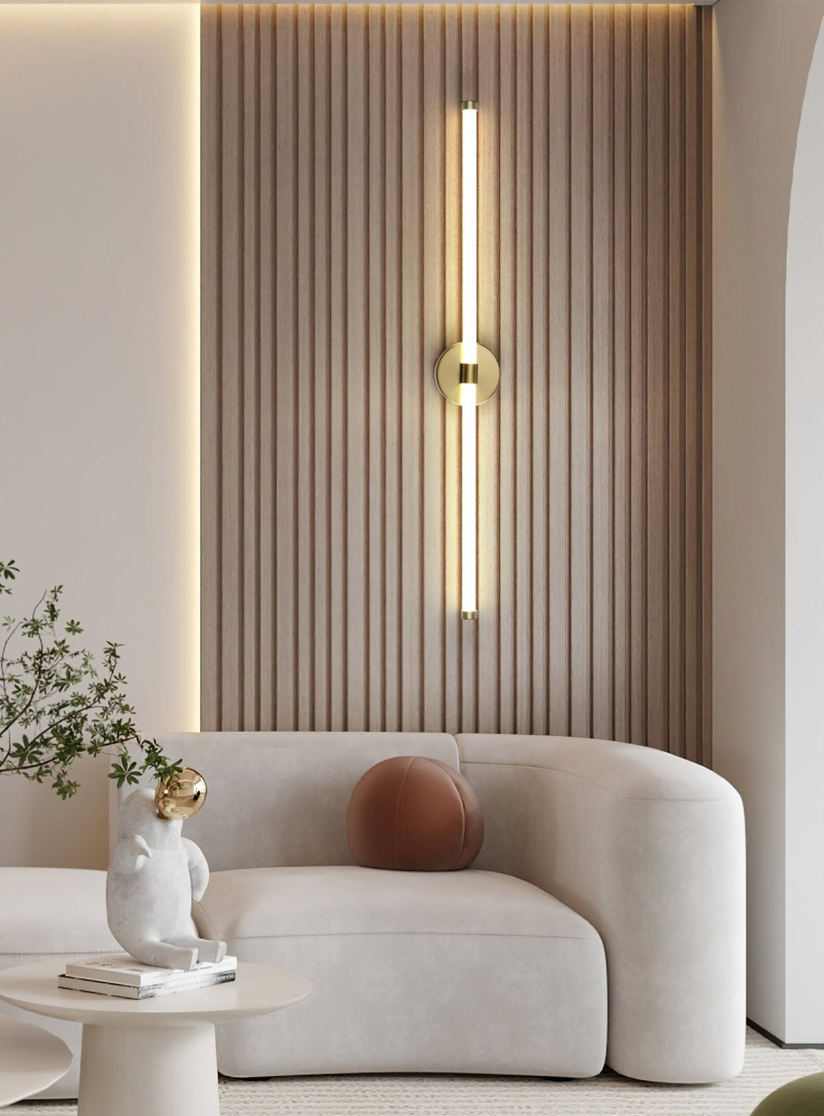 Linear LED Wall Sconce in Gold or Black for Modern Interiors
