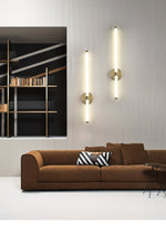 Linear LED Wall Sconce in Gold or Black for Modern Interiors