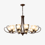 Mireille Floral Chandelier – Vintage-Inspired Glass and Bronze Pendant Light
