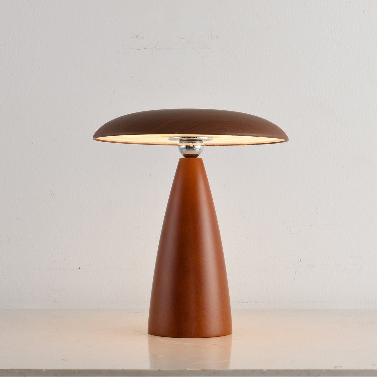 Mireli Sculptural Wooden Table Lamp with Integrated LED