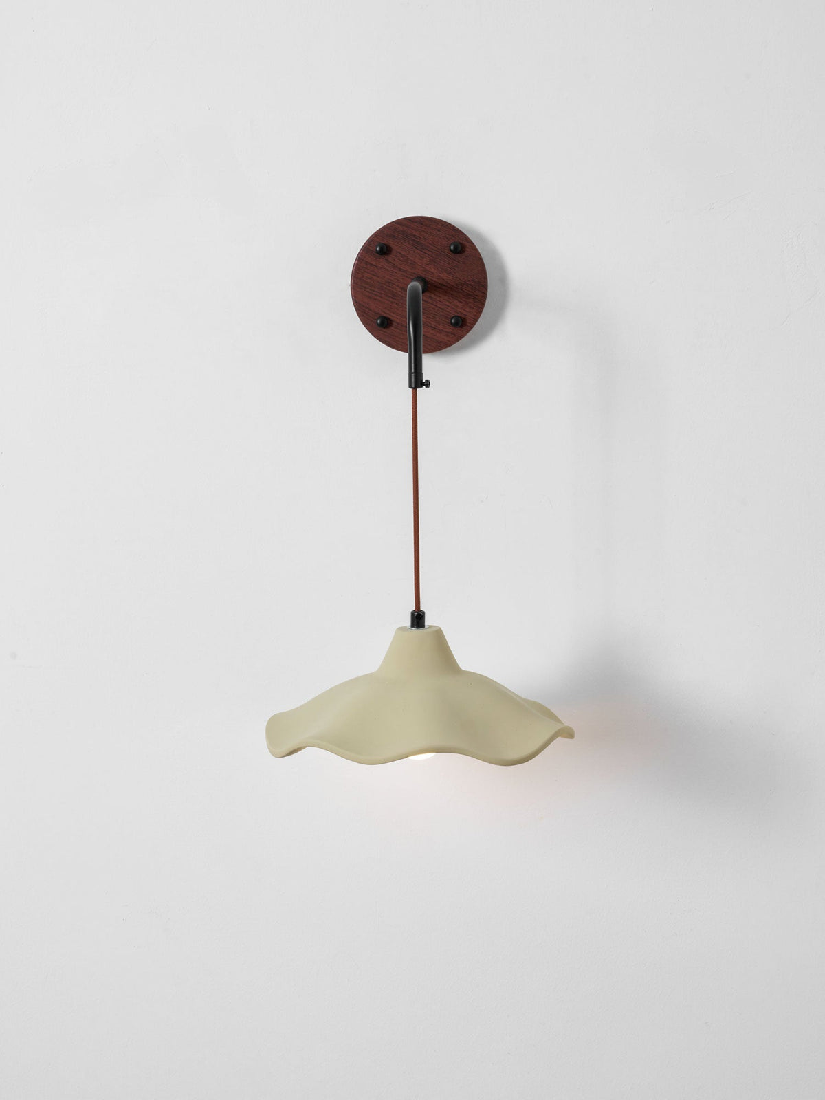 Mirella Wall Sconce – Handcrafted Microcement & Walnut Modern Wall Light