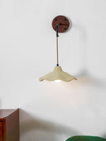 Mirella Wall Sconce – Handcrafted Microcement & Walnut Modern Wall Light