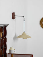 Mirella Wall Sconce – Handcrafted Microcement & Walnut Modern Wall Light