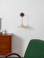 Mirella Wall Sconce – Handcrafted Microcement & Walnut Modern Wall Light