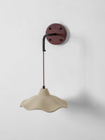 Mirella Wall Sconce – Handcrafted Microcement & Walnut Modern Wall Light