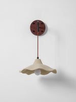 Mirella Wall Sconce – Handcrafted Microcement & Walnut Modern Wall Light