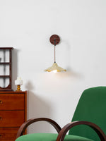 Mirella Wall Sconce – Handcrafted Microcement & Walnut Modern Wall Light