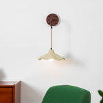 Mirella Wall Sconce – Handcrafted Microcement & Walnut Modern Wall Light