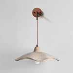 Mirella Wall Sconce – Handcrafted Microcement & Walnut Modern Wall Light