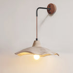 Mirella Wall Sconce – Handcrafted Microcement & Walnut Modern Wall Light
