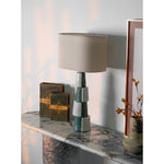 Duomo Marble Table Lamp – Sculptural Stone Base with Fabric Shade