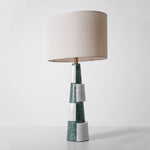Duomo Marble Table Lamp – Sculptural Stone Base with Fabric Shade
